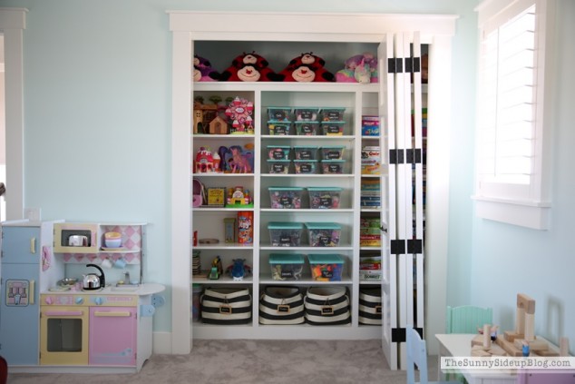 playroom shelves