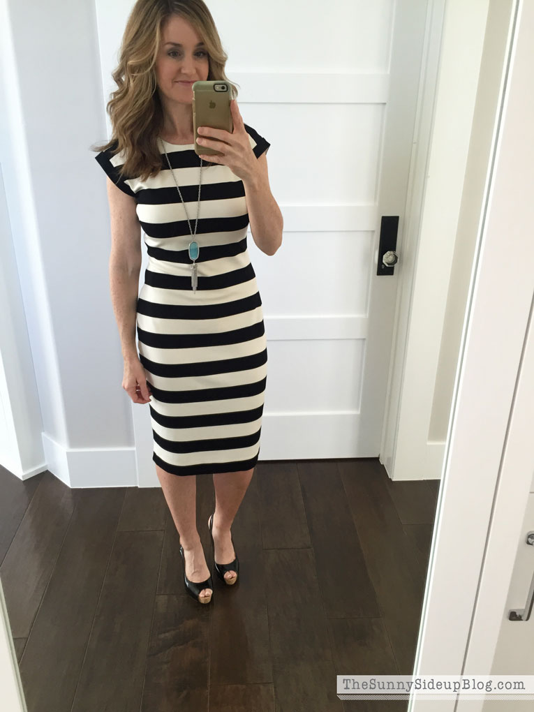 banana-striped-dress