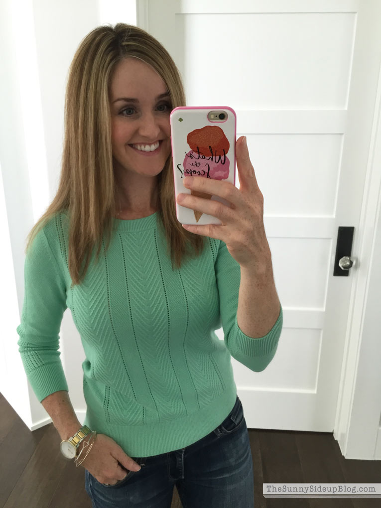 green-sweater