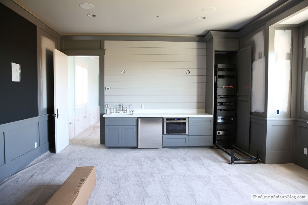 Theatre Room/Grey Built-ins/Shiplap