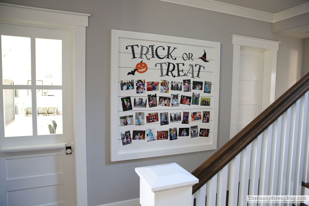 Trick or Treat Shiplap Halloween Picture Display (Sunny Side Up) 