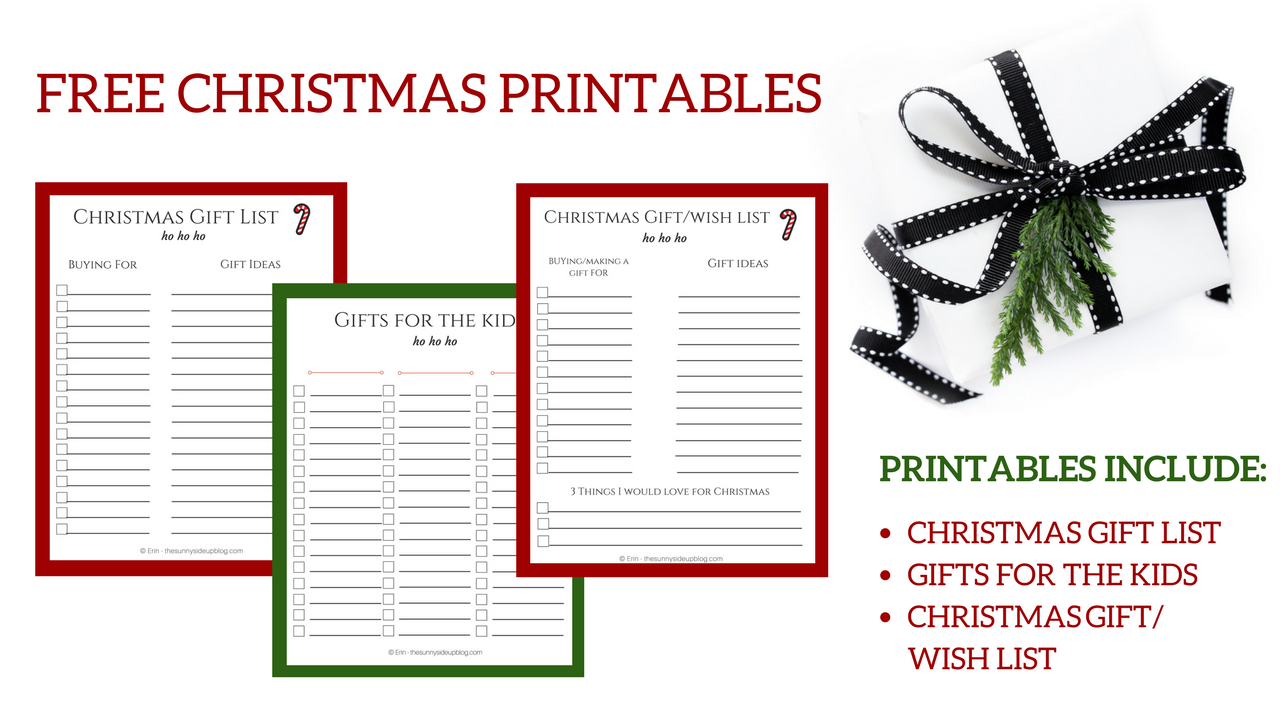 FREE CHRISTMAS PRINTABLES (Sunny Side Up)