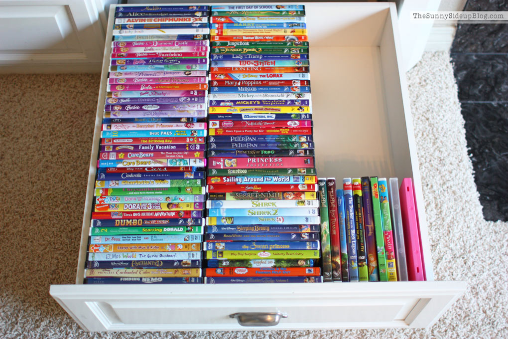 organized DVD drawer