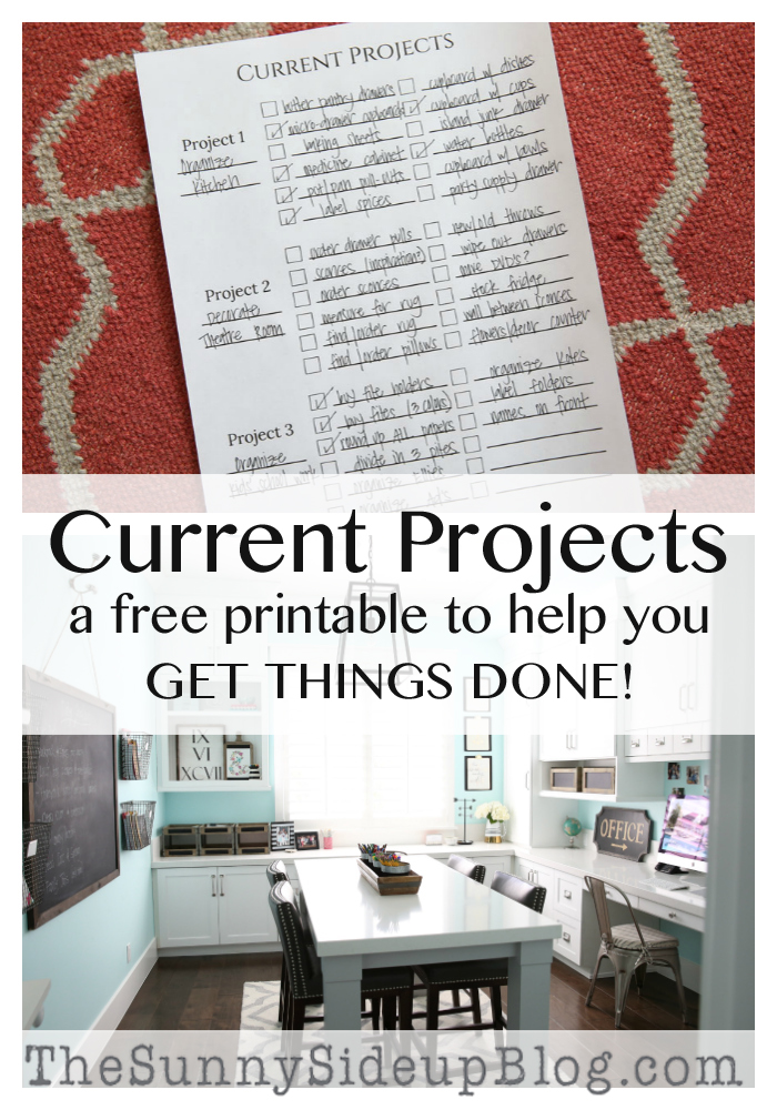 FREE printable to help you complete projects! (No more procrastinating!) Sunny Side Up