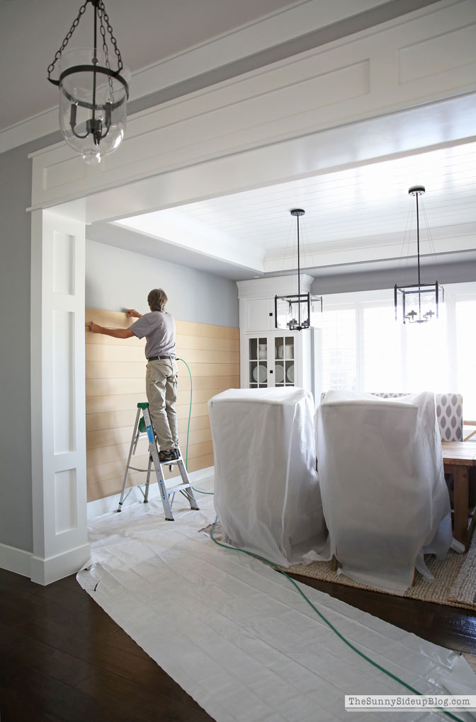 Shiplap Wall Dining Room Progress! (Sunny Side Up)