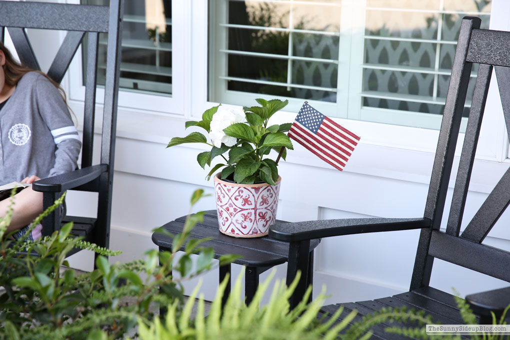 4th of July Porch (new rocking chairs!) Sunny Side Up