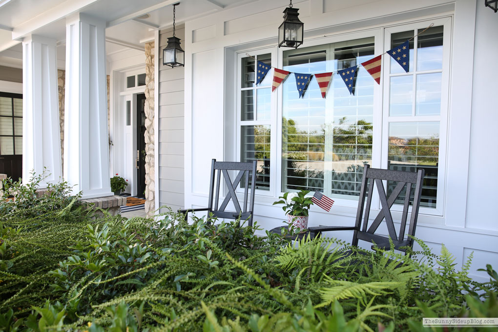 4th of July Porch (new rocking chairs!) Sunny Side Up