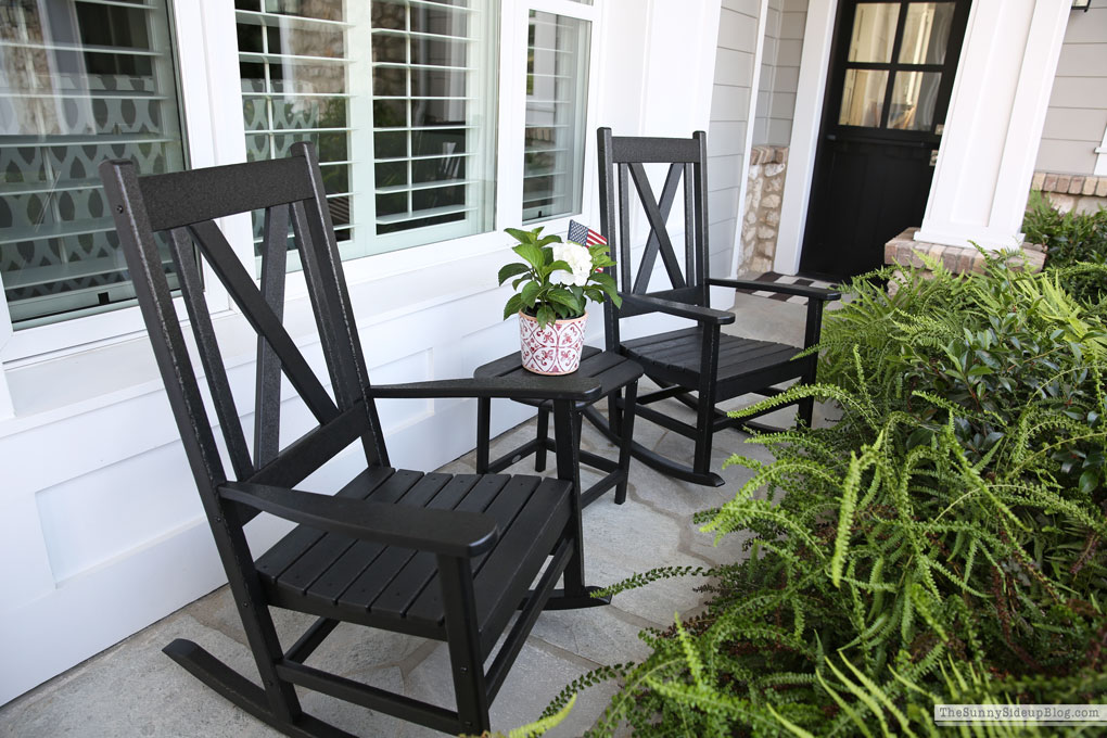 4th of July Porch (new rocking chairs!) Sunny Side Up