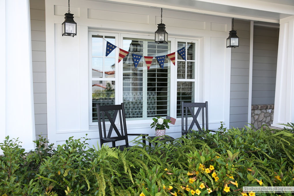 4th of July Porch (new rocking chairs!) Sunny Side Up