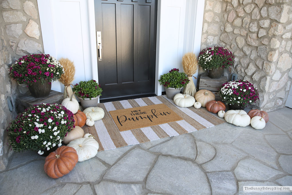 Purple and White Fall Porch (Sunny Side Up)