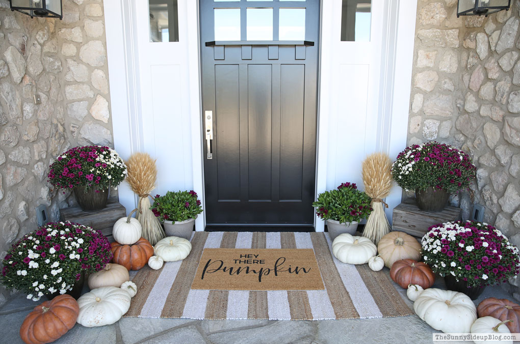 Purple and White Fall Porch (Sunny Side Up)