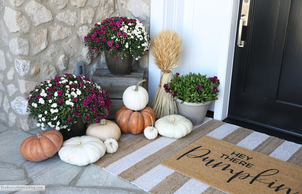 Purple and White Fall Porch (Sunny Side Up)