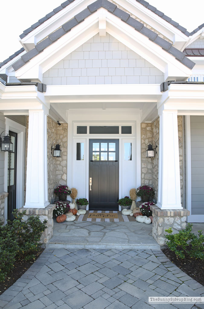 Purple and White Fall Porch (Sunny Side Up)