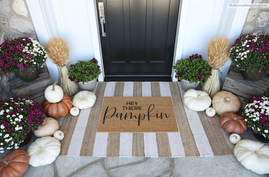 Purple and White Fall Porch (Sunny Side Up)