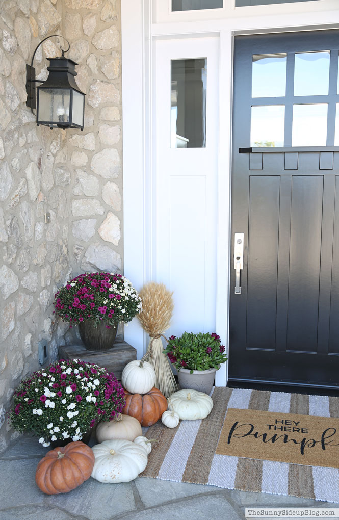 Purple and White Fall Porch (Sunny Side Up)