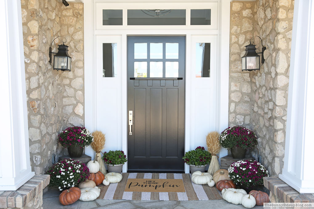 Purple and White Fall Porch (Sunny Side Up)