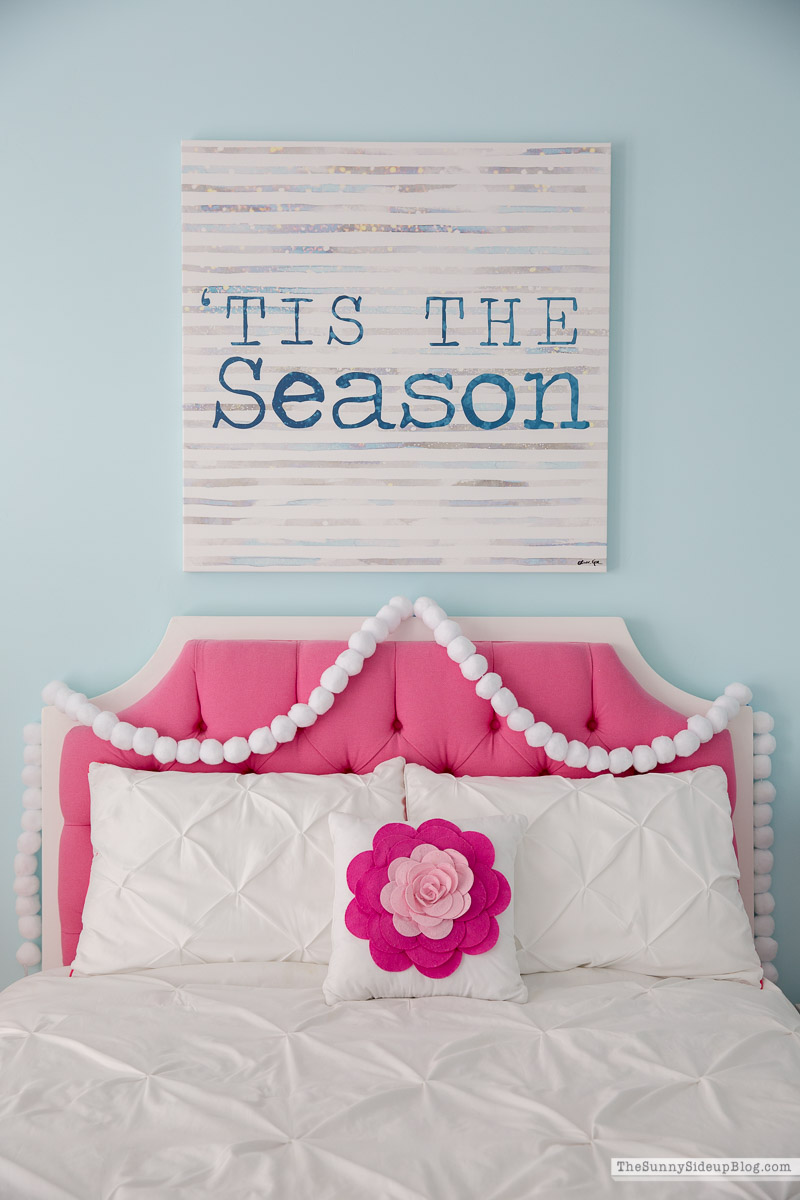 Girl's Bedroom Christmas Decor (Sunny Side Up)