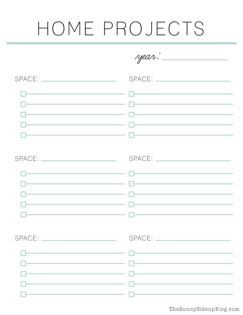 Zone Chore Chart (Sunny Side Up)