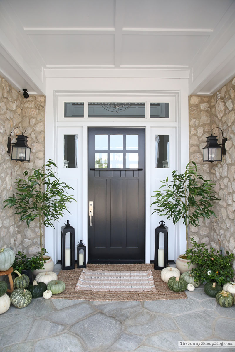 Green and White Fall Porch (Sunny Side Up)