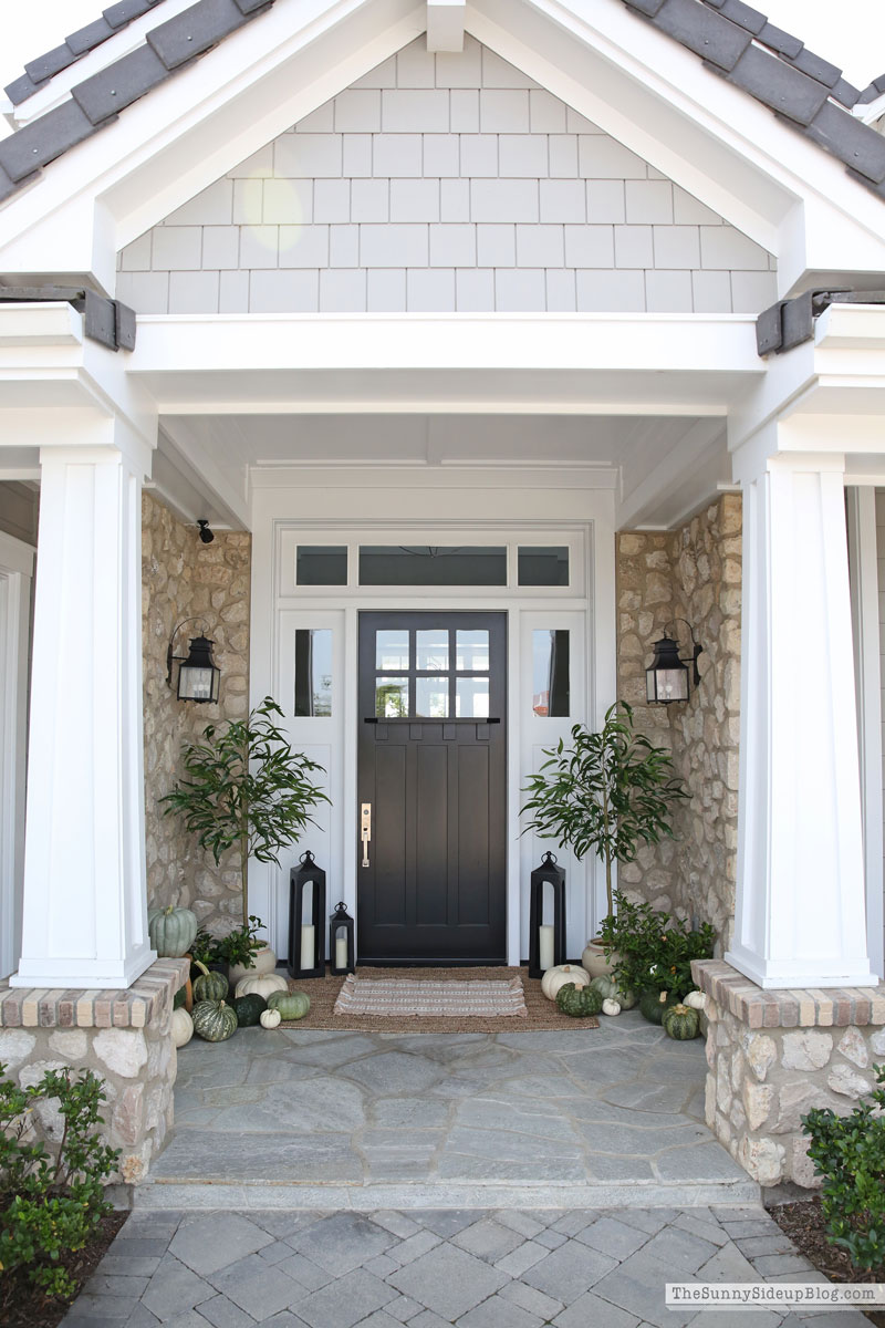 Green and White Fall Porch (Sunny Side Up)