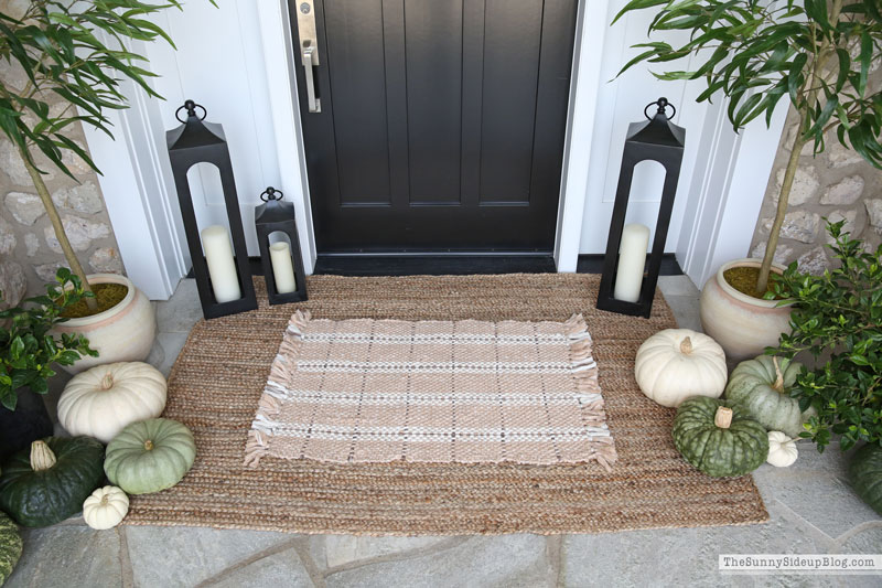 Green and White Fall Porch (Sunny Side Up)