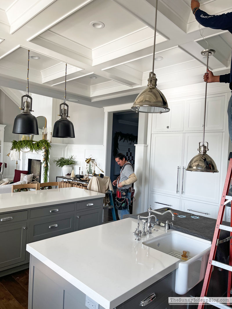 Christmas Kitchen (new pendants!) Sunny Side Up