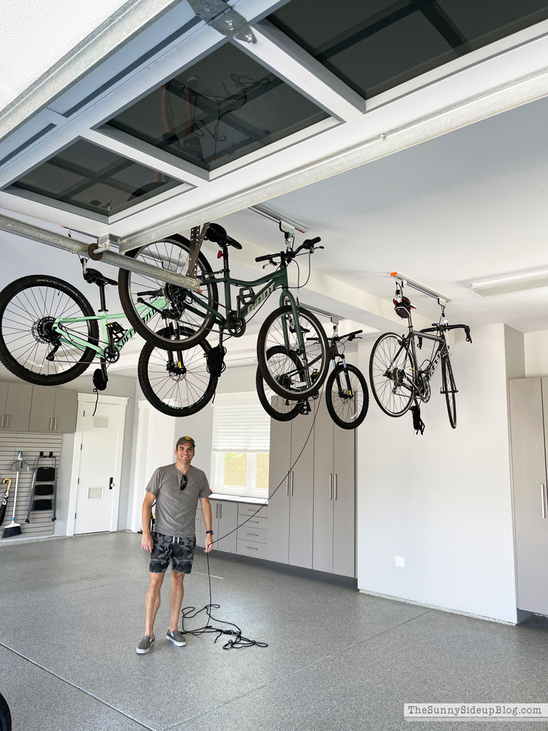 Hanging Bike Garage Organization (Sunny Side Up)