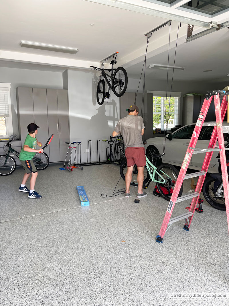 Hanging Bike Garage Organization (Sunny Side Up)