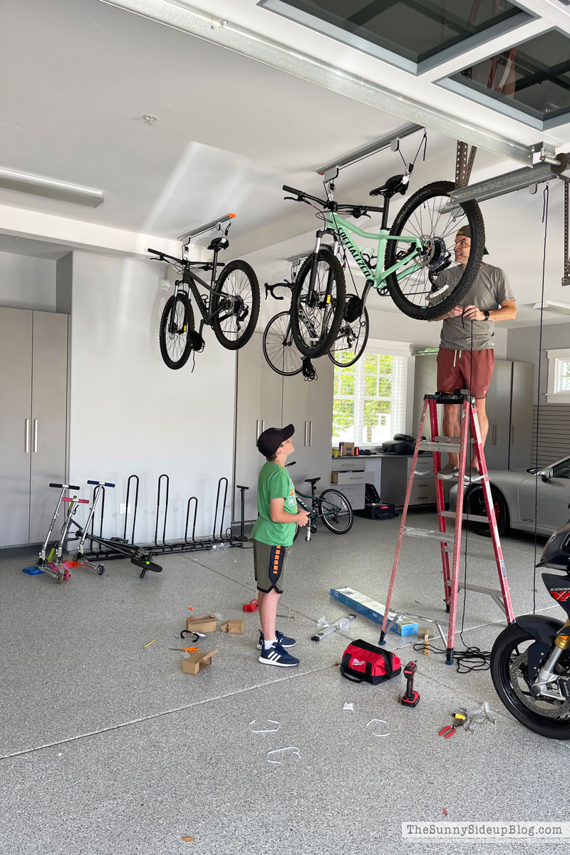 Hanging Bike Garage Organization (Sunny Side Up)