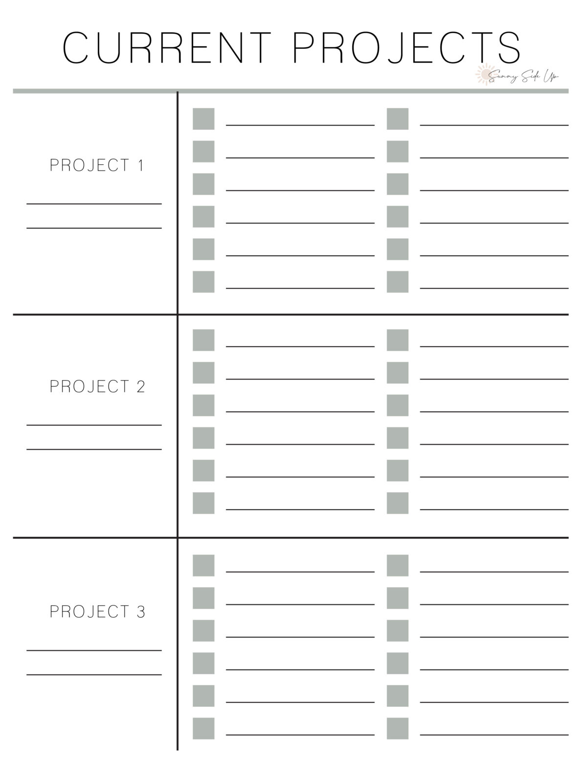 New Year/Organizing Challenge (Sunny Side Up)