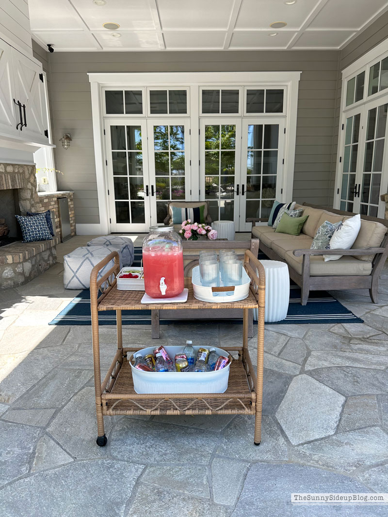 Wicker Bar Cart (Sunny Side Up)