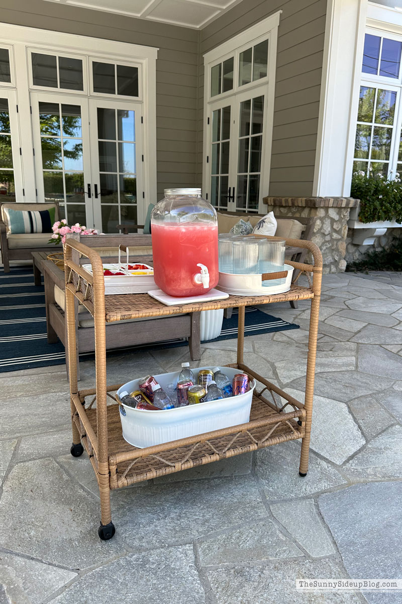 Wicker Bar Cart (Sunny Side Up)