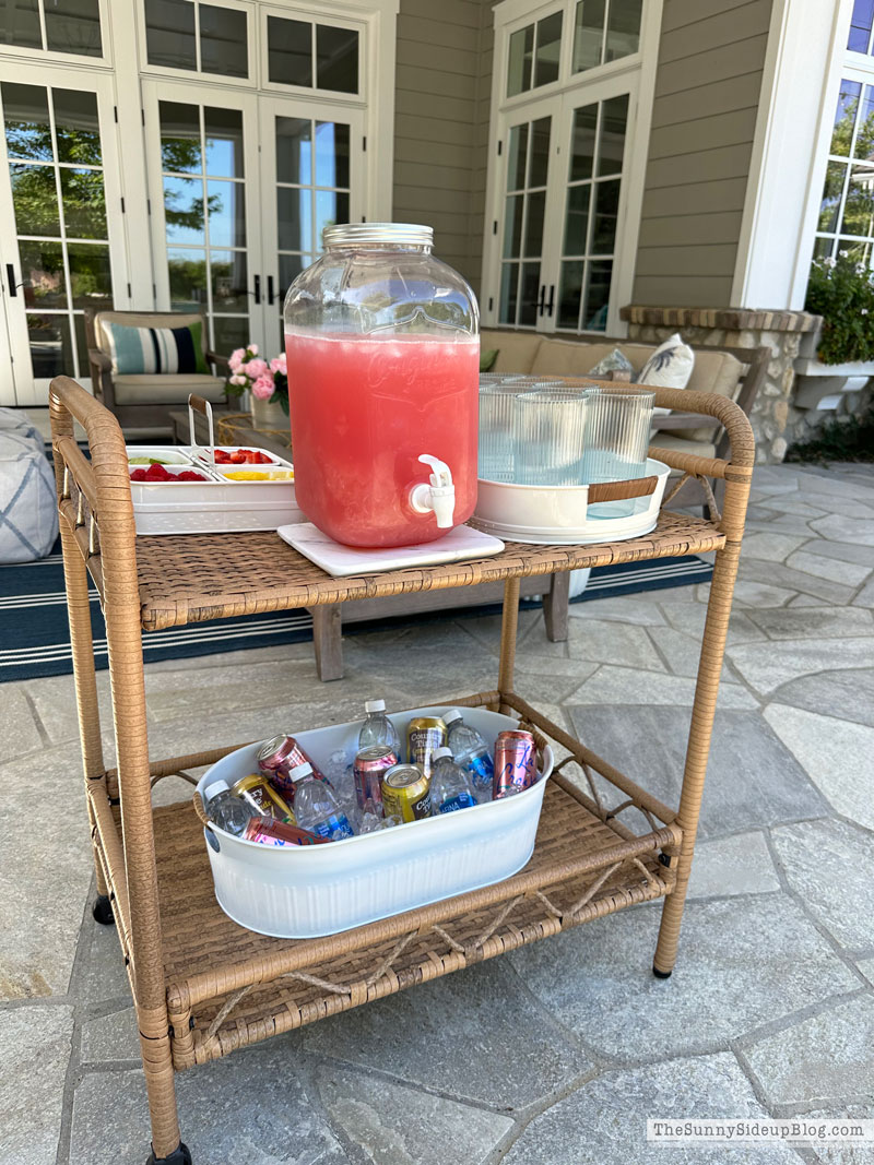 Wicker Bar Cart (Sunny Side Up)