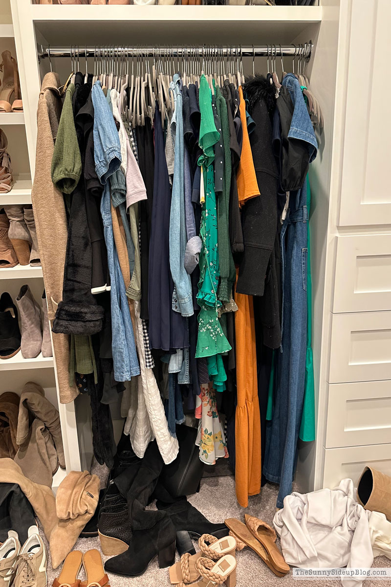 Organized Closet Progress (Sunny Side Up)