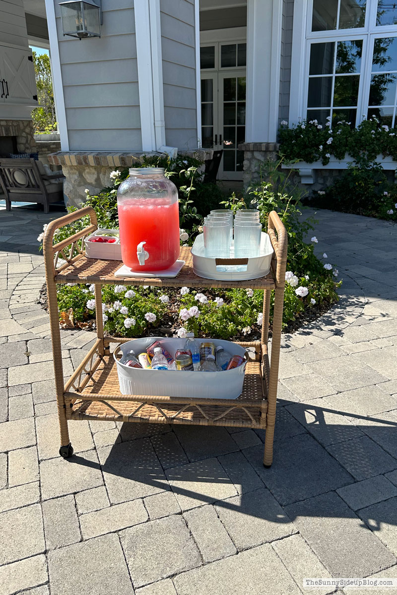 Wicker Bar Cart (Sunny Side Up)