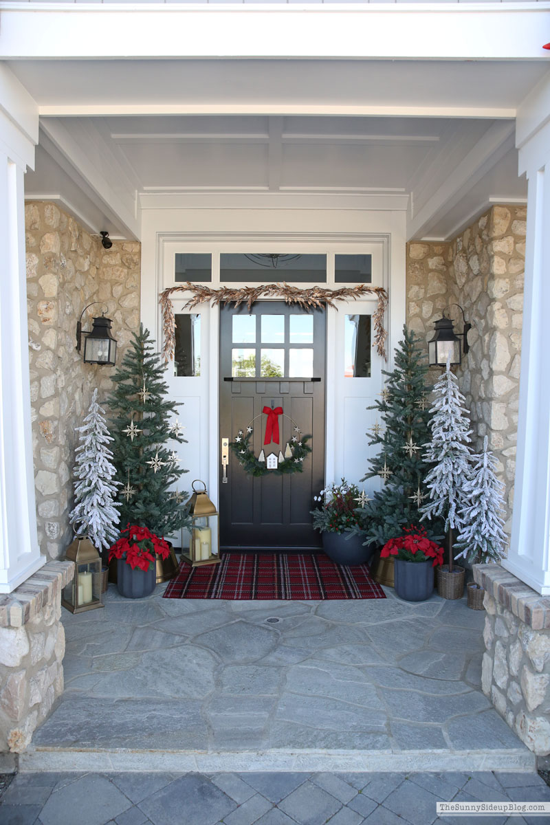 Red and Gold Holiday Porch (Sunny Side Up)