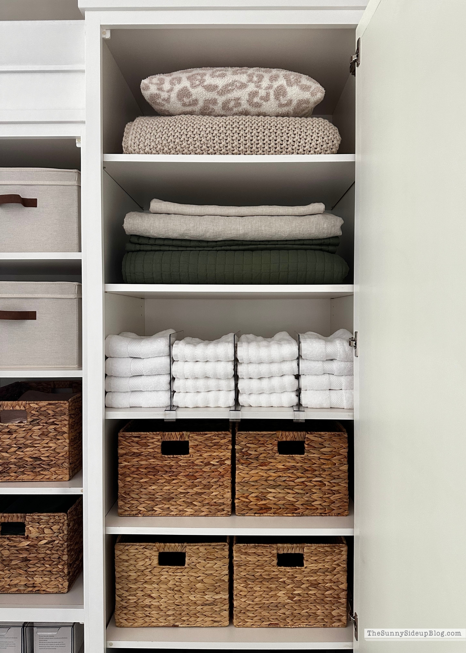 Wayfair Organized Linen Cupboard (Sunny Side Up Blog)