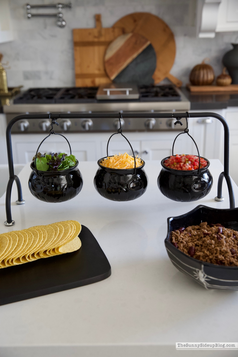 Halloween Cauldron Serving Bowls (Sunny Side Up)